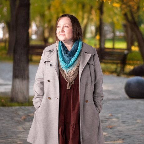 Nowoczesny szal z bawełny